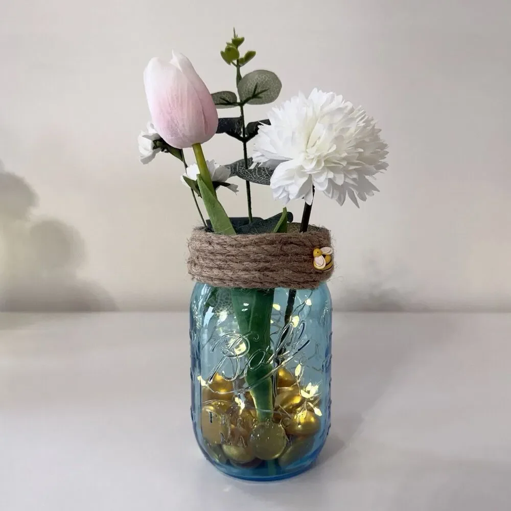 Handmade Mini Honey Bee Faux Floral Arrangement Centerpiece Baby Shower